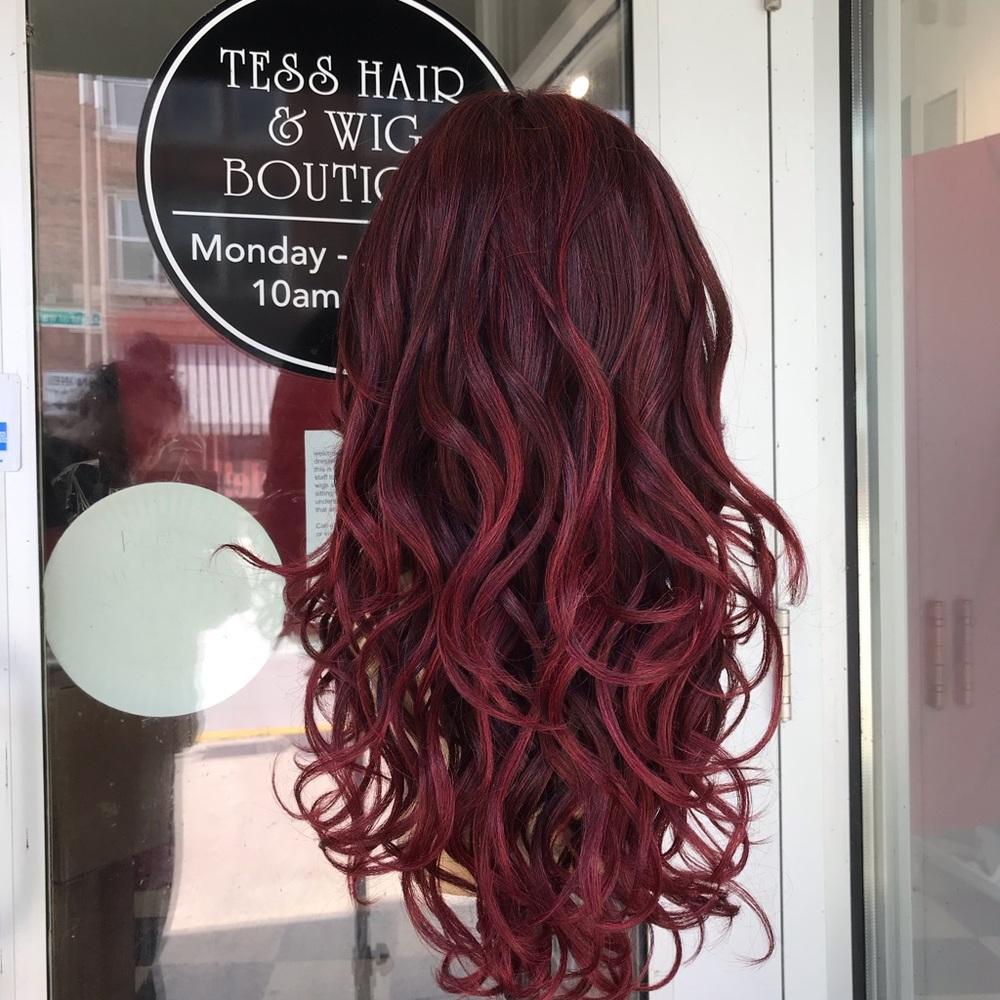 Wig Burgundy wine magenta ombré no Red Wig 2020 - Picture 3 of 8